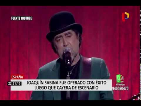 Joaquín Sabina fue operado por un derrame cerebral tras caída de escenario
