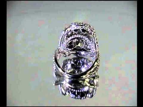 6.25 CTW Cushion Cut I SI1 Designer Diamond Engagement Ring in 14K White Gold