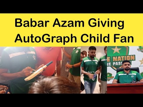 Babar Azam Giving AutoGraph Child Fan Before Departure India