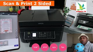 How to Scan a Document on Epson WF-2840 Print Double Sided, Specific Colour, Save and Share to Email