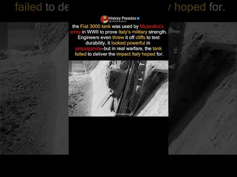 Italy's Propaganda Tank Failed in World War 2 #shorts