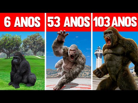 SOBREVIVENDO 103 ANOS COMO KING KONG NO GTA 5