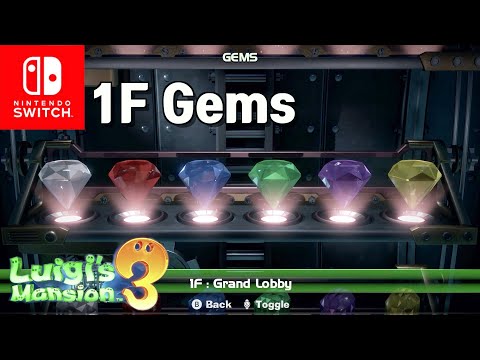 Luigi's Mansion 3 : locations of all gems in 1F: Grand Lobby