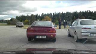 preview picture of video 'Alfa Romeo 164 TS.Blind driving and mini race.mpg'