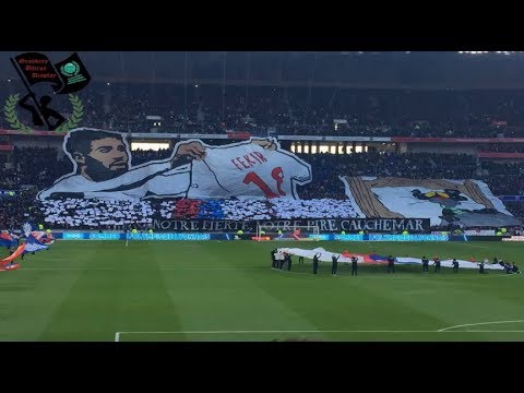 Ultras Virage Sud / Olympique lyon Vs st etienne / Tifo / Fekir shirt / Derby du Rhone / 25.02.2018