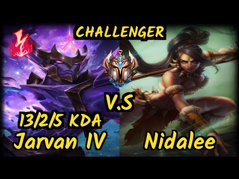 Minerva (JARVAN IV) vs NIDALEE - 13/2/5 KDA JUNGLE CHALLENGER GAMEPLAY - BR