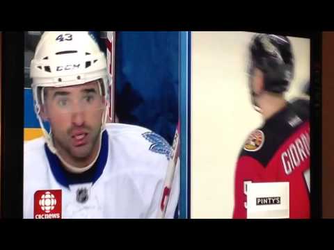 Kadri gives Giordano Throat-Slash Gesture!