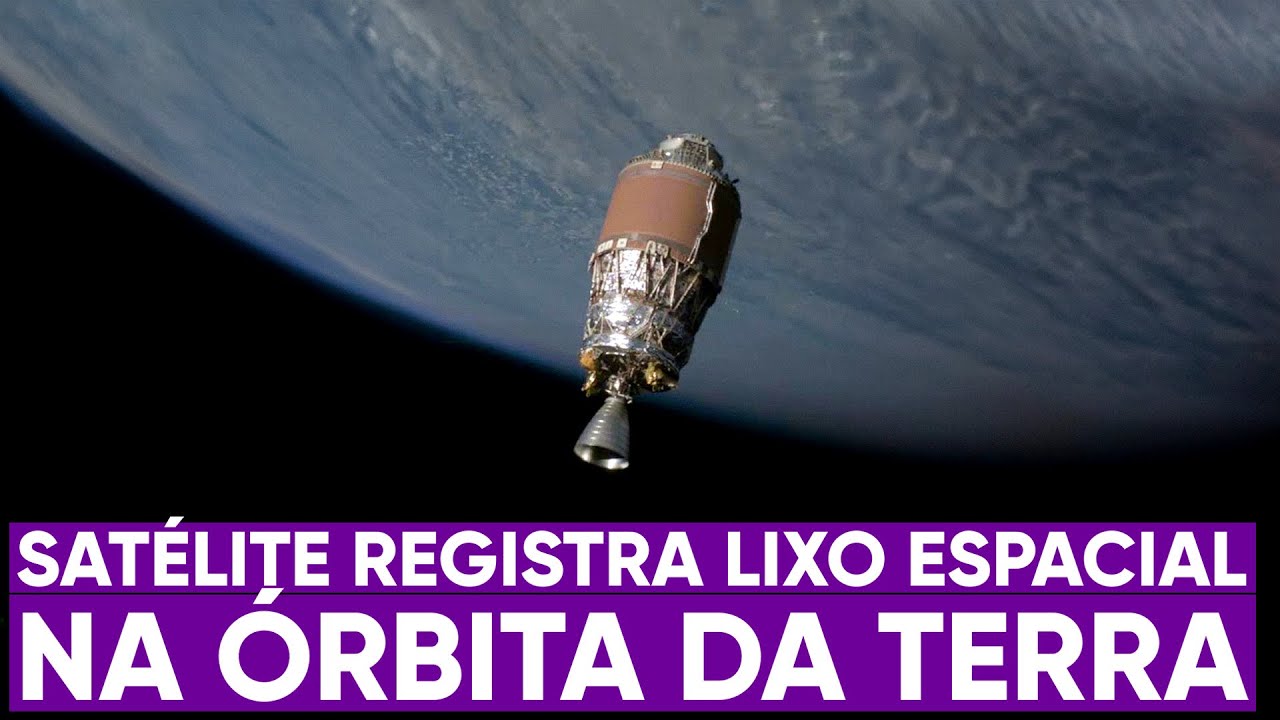 O vídeo real de um lixo espacial em órbita