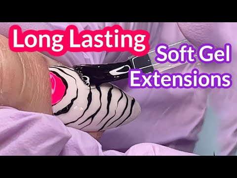 Long Lasting Soft Gel Extensions with Modelones Tips – 1 Month Follow-Up | Neon Summer Nail Art