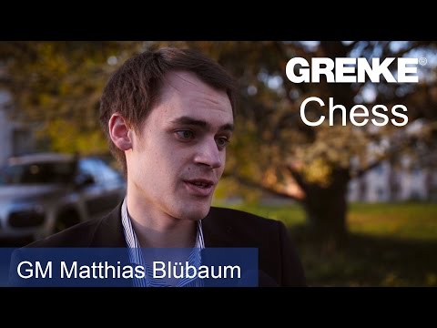 Matthias Blübaum after his draw against Hou Yifan in round 5 of the GRENKE Chess Classic 2017