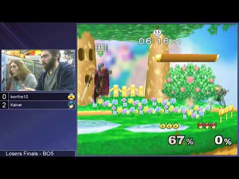 GSS 96 SSBM - bonfire10 (Sheik) vs. Kalvar (Marth, Fox) - Melee LF