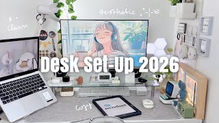 Desk Set-Up 2026 📚 | Reorganize, Reuse & Refresh ft. HP Series 5 Monitor ❤︎ Emmy Lou