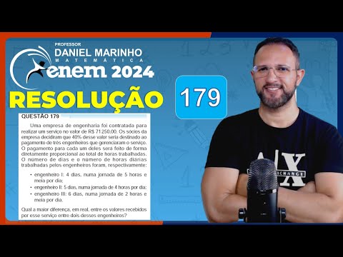 🔴 RESOLUÇÃO DO ENEM 2024 | MATEMÁTICA | CADERNO AZUL - Questão 179