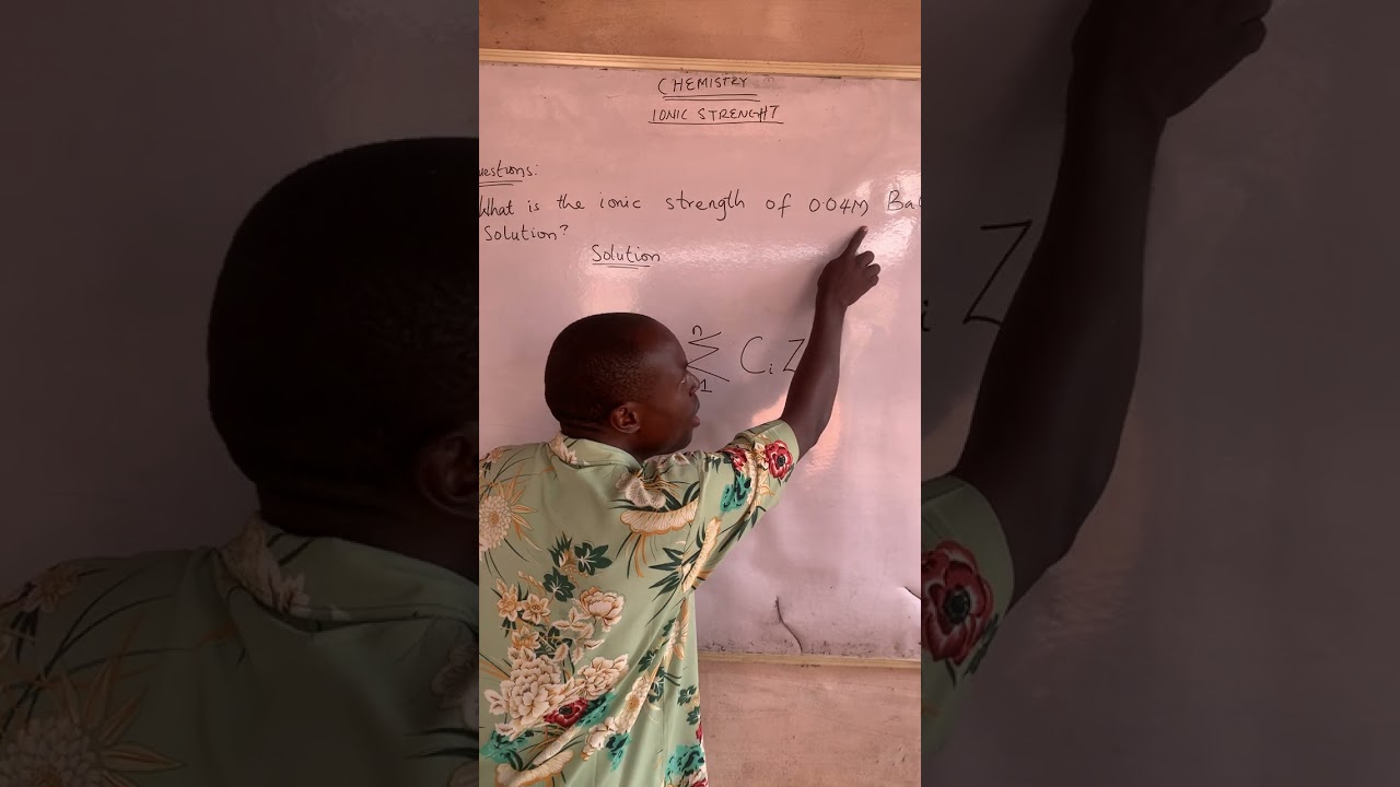 Simplest explanation calculation on IONIC STRENGTH