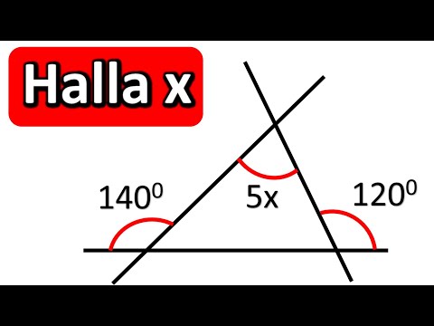 HALLA EL VALOR DE X EN EL TRIÁNGULO. Problemas de ángulos