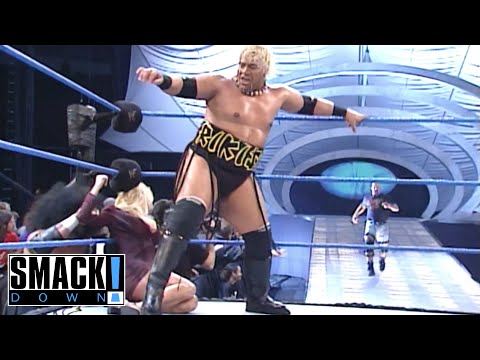 The Rock w/ Debra Vs Rikishi & Haku Part 2 - SMACKDOWN!