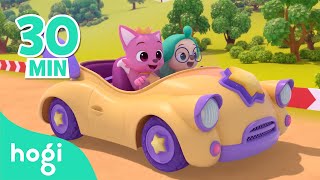 🏎 Racing with Wonderville Friends and more! | Compilation | Sing Along with Hogi | Pinkfong &amp; Hogi