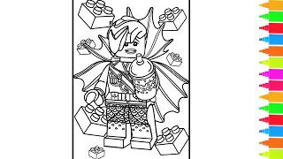 Coloring LEGO Ninjago Shark Army General, White Ninja Zane | LEGO Ninjago Coloring Pages