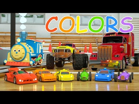 Learn Colors and Race Cars with Max, Bill and Pete the Truck - TOYS (Colors and Toys for Toddlers)