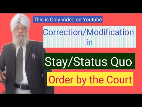 #BharatkaLaw. Correction in Stay/Status quo Order