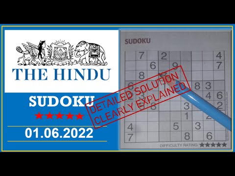 How to Solve 5 Star Hindu  Sudoku Jun 01, 2022 -  Step By Step Solution