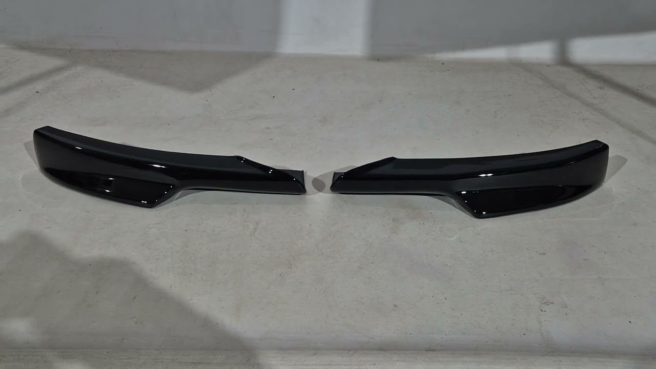 BMW 3 серия E90/E91 2005-2011 гг. Передние Flap накладки DPT (для E90 M-Sport 2008-2011, Черный Глянец, 2 шт) Video 1
