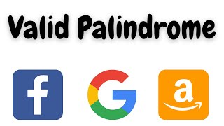 Download the video "valid palindrome leetcode python solution"