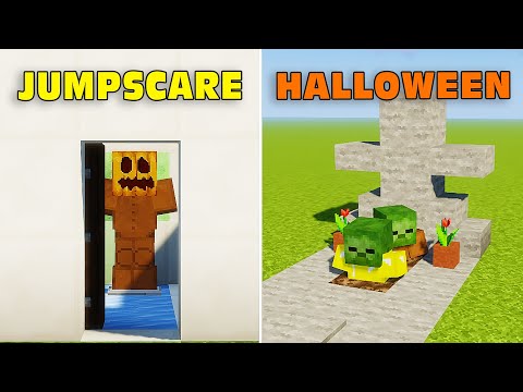 3+ Redstone Halloween Jumpscare Prank Build Hacks in Minecraft