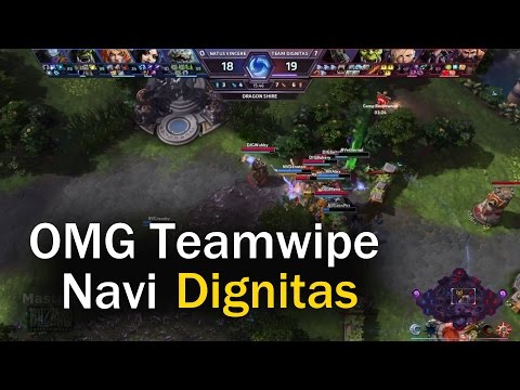 OMG Teamwipe - Navi Dignitas - HOTS ESL EU Regionals Highlight