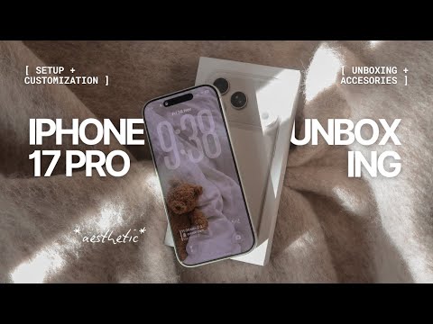 IPHONE 17 PRO UNBOXING | asmr, set up + aesthetic customization, iphone 14 pro max comparison ⋆.˚ ⋆𐙚