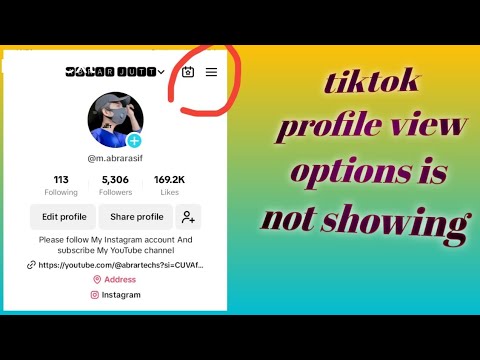 profile view options not show | Tiktok profile view options