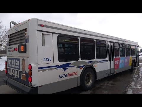 (Retired) NFTA 2001 Gillig Low Floor #2128 on Route 4B Inbound Almost Full Route
