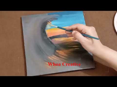 Acrylic Painting #14 /Calm and Relaxing ASMR/using simple and easy Techniques@whoacreative
