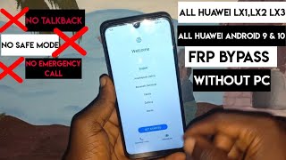 Huawei Pot-Lx1( P Smart ) Frp Bypass / All HUAWEI Android 9 & 10 Google Account BYPASS || Without Pc