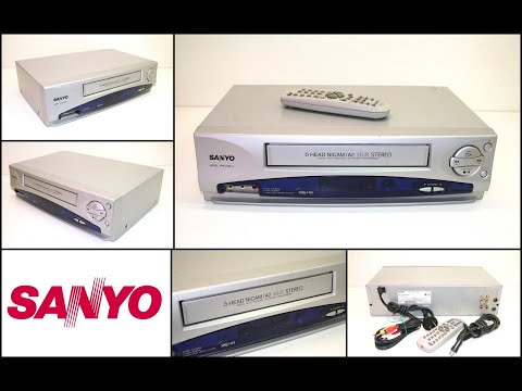 SANYO VHR-VT821A 6 Head Hi-Fi VHS VCR Video Player with Remote Control