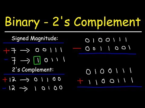 Binary Addition and Subtraction With Negative Numbers, 2's Complements & Signed Magnitude