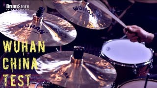 Video thumbnail for Wuhan china 12", 16" with rivets, 18" TEST - DrumStore by Polmuz Drums