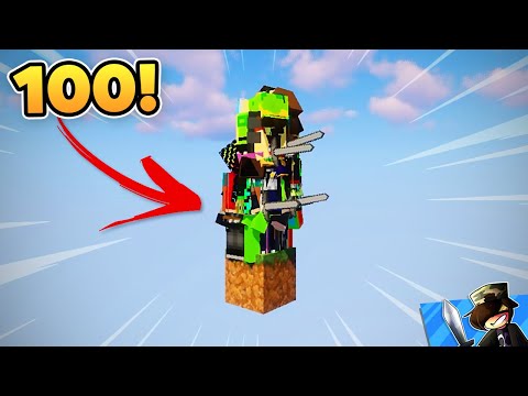 100 JÁTÉKOS TÚLÉLÉSE 1 BLOKKON! 😂😲