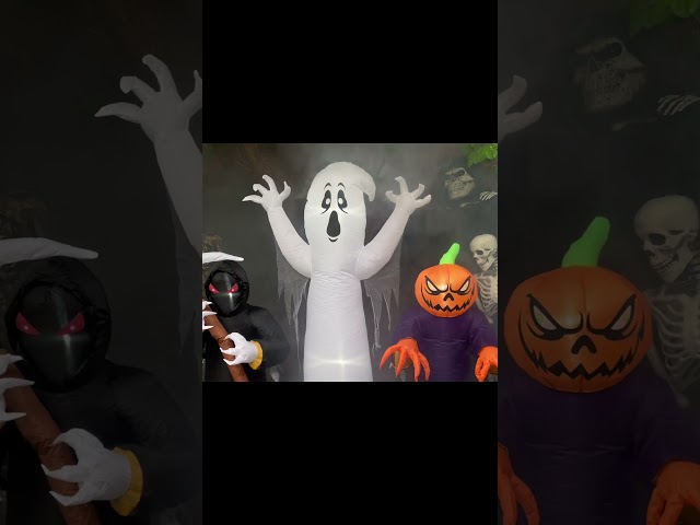 Vídeo relacionado con RHYTHMARTS Disfraz inflable verde para adultos, disfraz de monstruo inflable para Halloween, fiestas, Navidad, cosplay