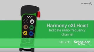 eXLhoist Compact | How to indicate the radio frequency channel
