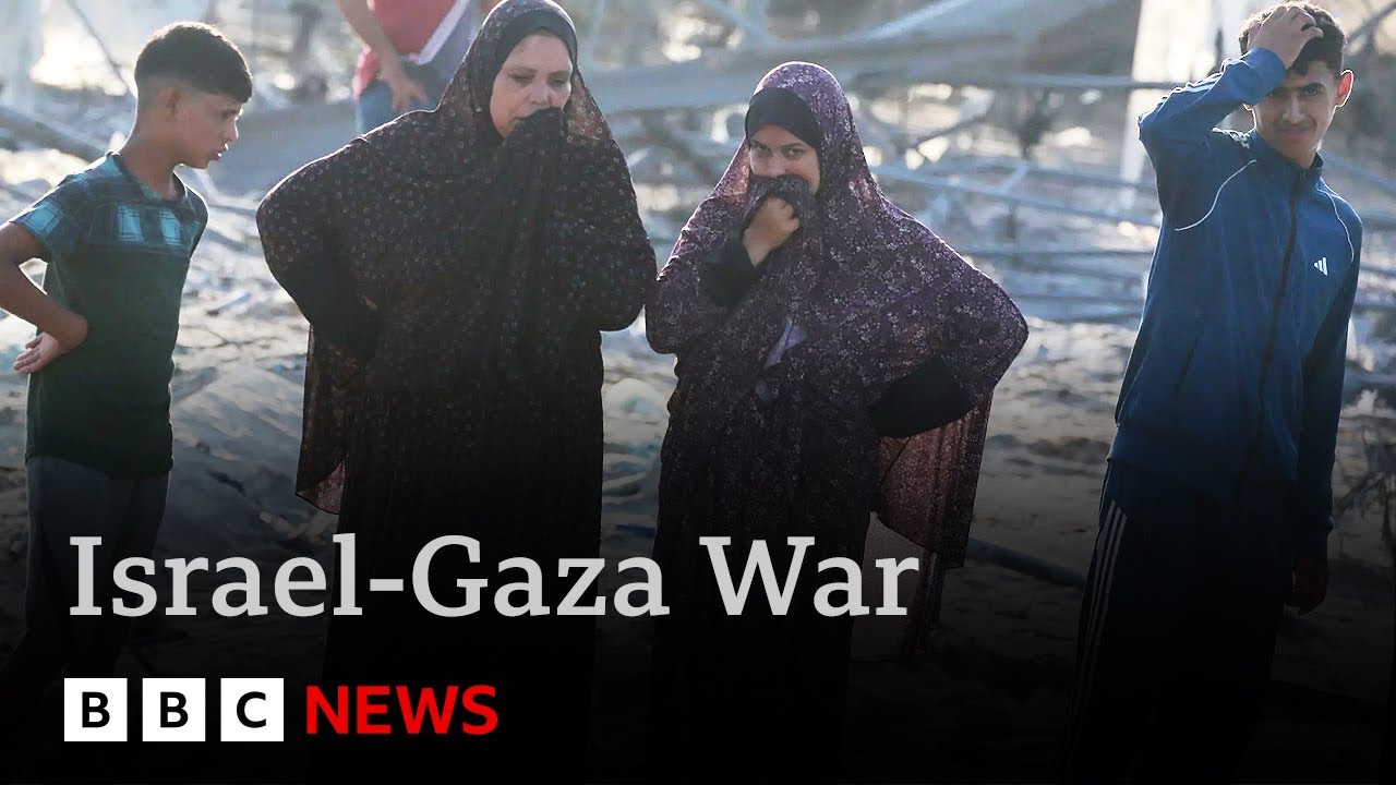 At least 19 killed in Israeli strike on Gaza ‘safe zone’ for displaced people | BBC News