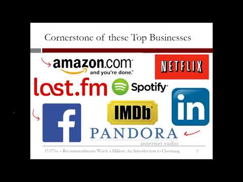 6.2.15 An Introduction to Clustering - Video 8: The Analytics Edge of Recommendation Systems