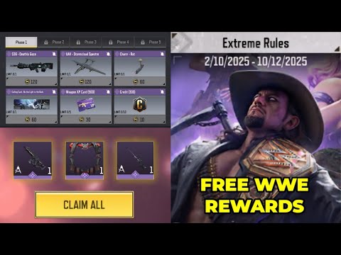 Get All FREE WWE-THEME and Partylisty Party REWARDS in COD Mobile
