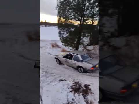 Thumbnail for Opel Ascona Winter Drive #opel #ascona #winter #driving #slipperyroad #slippery #car #cold #tires by Opel Ascona