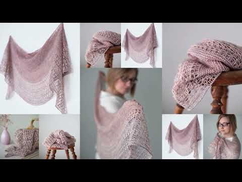 Rosewater shawl // Quick to knit one skein wonder