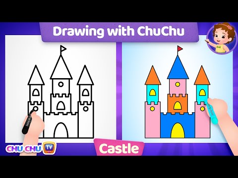 How to Draw a Castle? - Drawing with ChuChu – ChuChu TV Drawing for Kids Easy Step by Step
