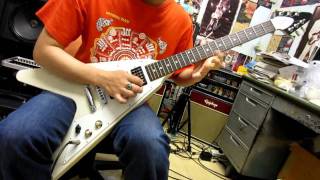 Video thumbnail for Gibson Flying V Faded 3 Pickup Guitar Drive Sound by chatreeo