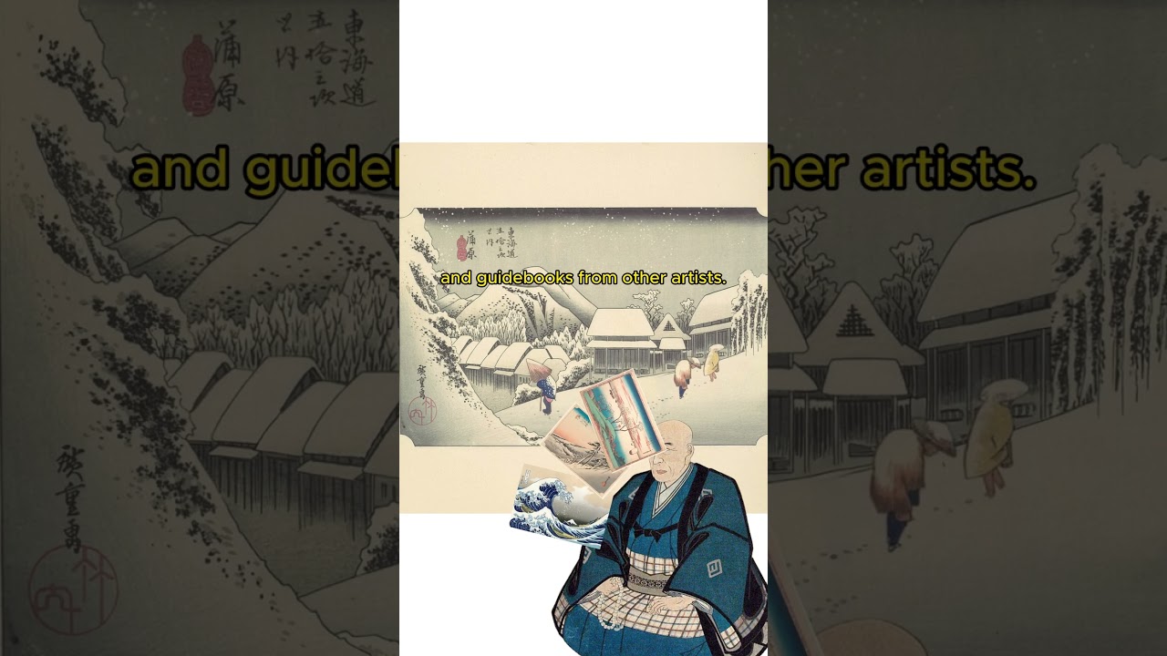 Ukiyoe Animation: Kanbara by Utagawa Hiroshige #japan #art #woodblock