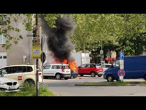 Hennef Autobrand Heiligenstädter Platz 23.05.19 [4K] recorded on OnePlus 7 Pro