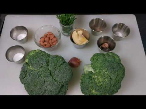 Wie man frischen Brokkoli blanchiert & dann Mandelbrokkoli zubereitet, Vegetarische Beilage Rezept